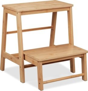 2 Pieces Kids Step Stools, Foldable Portable Kids Stool for Kitchen, Bathroom, Garden, Bedroom, Load Capacity 100kg...