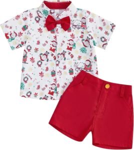 Volunboy Baby Boys Formal Wedding Ring Bearer Outfits Toddler Gentleman Bowtie Vest Guest Suits Dress Shirt Pants Set