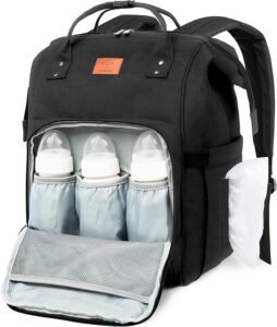 Large Capacity Diaper Bag Backpack with Storller Clips, Water-Resistant Travel Backpack with Anti-Theft Pocket